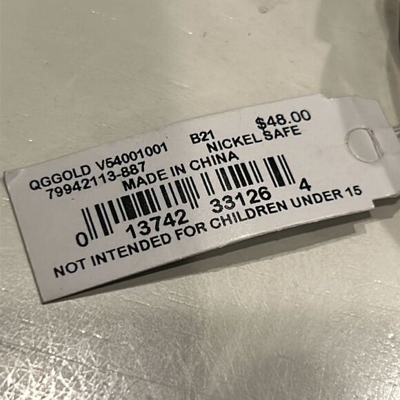 Jones of New York gold hammered stretchy bracelet cuff new with tags - Picture 6 of 7